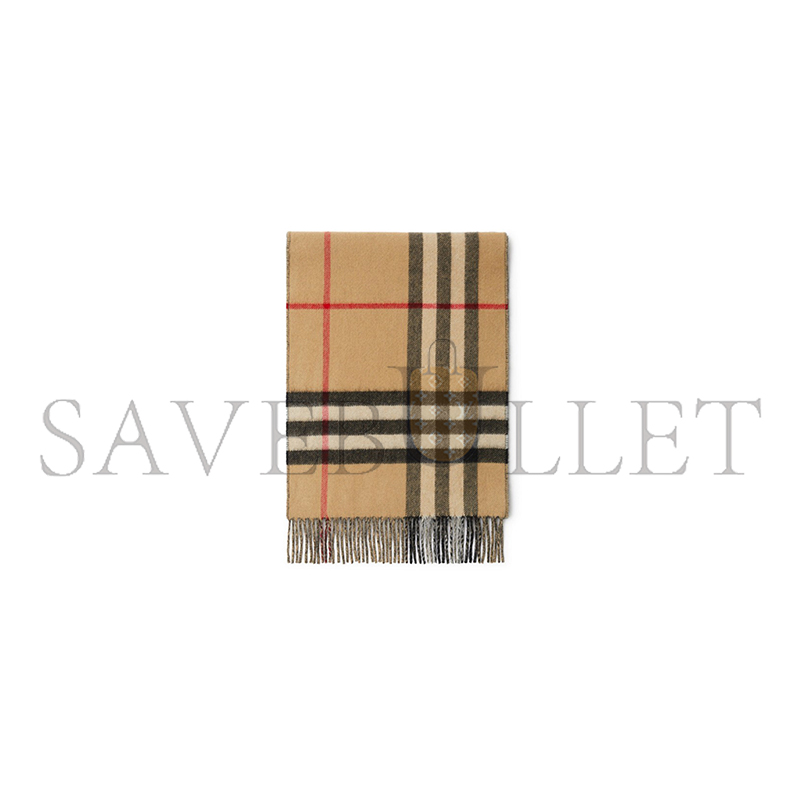 BURBERRY CONTRAST CHECK CASHMERE SCARF 80451711 (168*30cm)